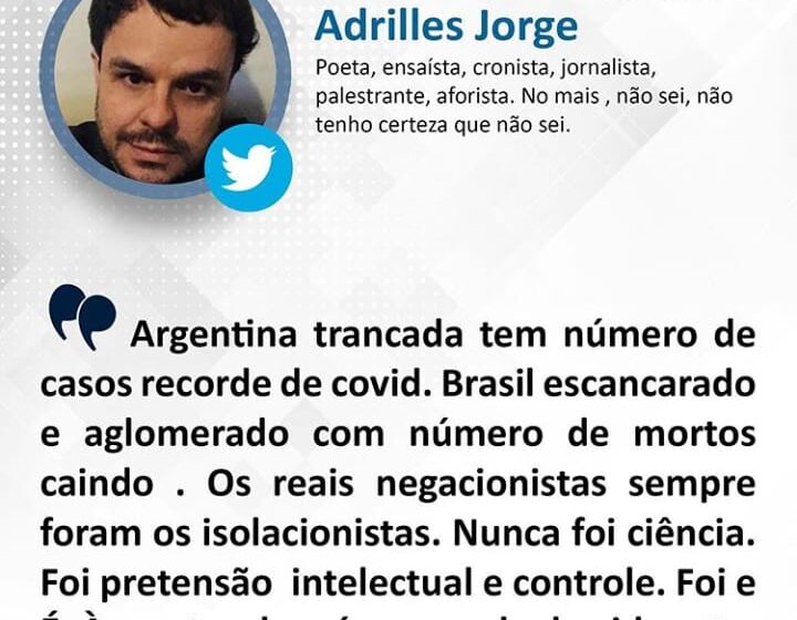  Argentina trancada tem número de casos recordes de COVID-19 e o Brasil com aglomerações segue em queda?