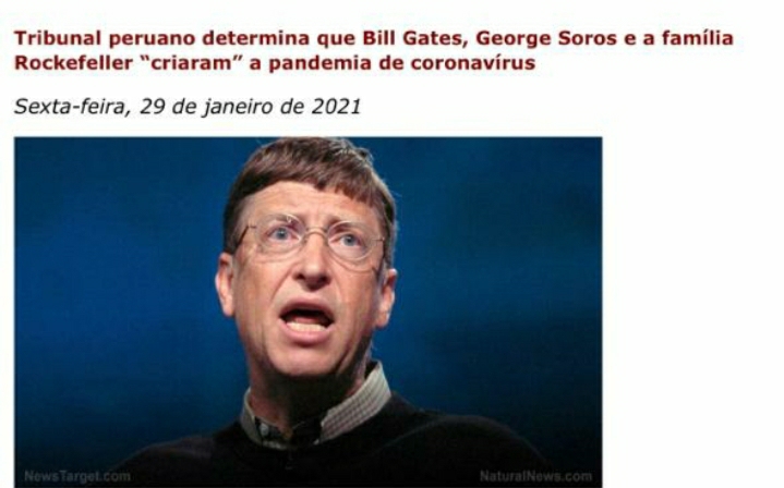  Tribunal peruano afirma que Bill Gates criou coronavírus em nome da “Nova Ordem Mundial”