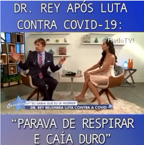  Dr. Rey afirma que foi curado da Covid-19 fazendo caminhadas