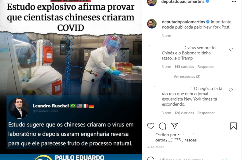 Estudo explosivo afirma provar que cientistas chineses criaram a COVID-19?