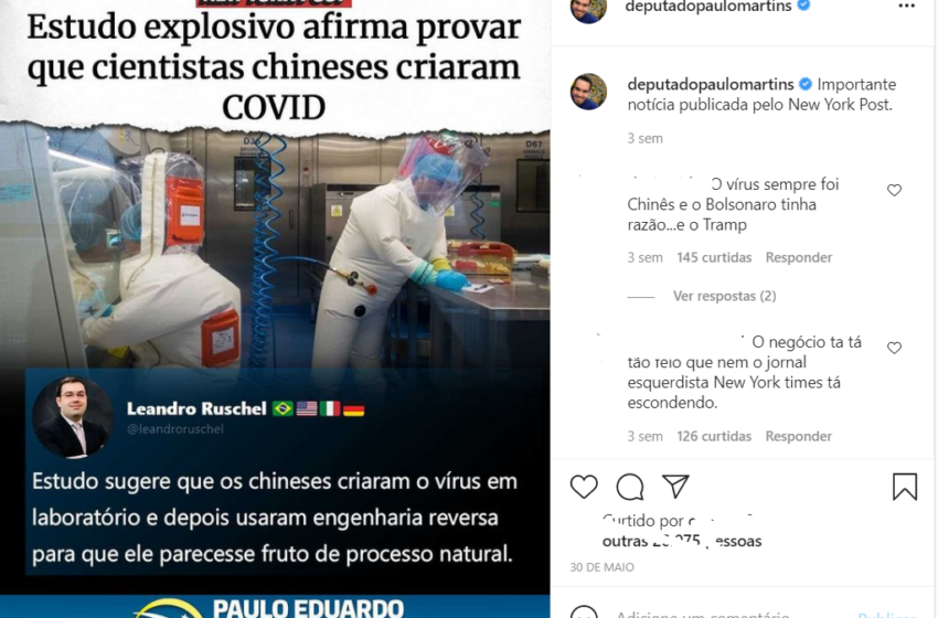  Estudo explosivo afirma provar que cientistas chineses criaram a COVID-19?