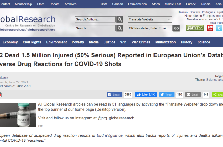 União Europeia registra milhares de mortes após aplicação da vacina contra a COVID-19?