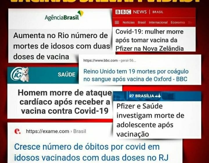  Página de apoio a Bolsonaro questiona eficácia das vacinas contra a covid-19